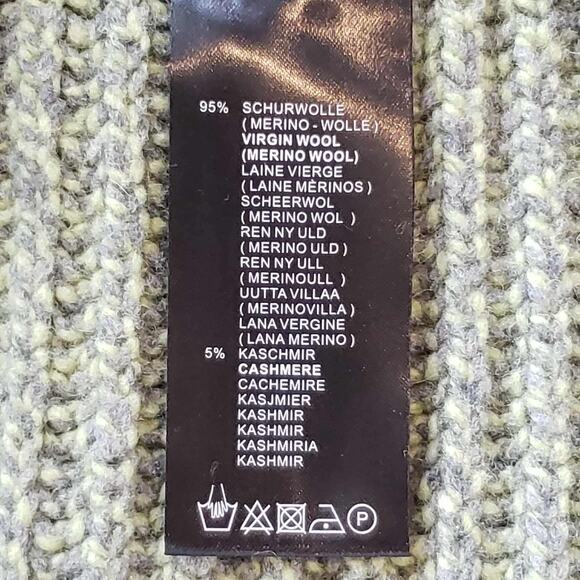 Fisherman Donegal Cardigan Sweater Women's M Wool Knit Ireland Green High Neck - Picture 7 of 10